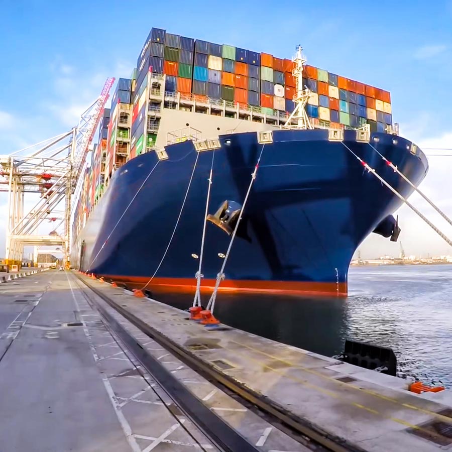Container Ship at Harbour