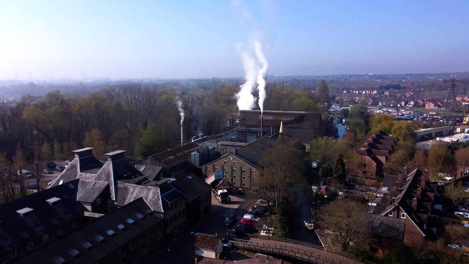 Aerial photo of the Maltings