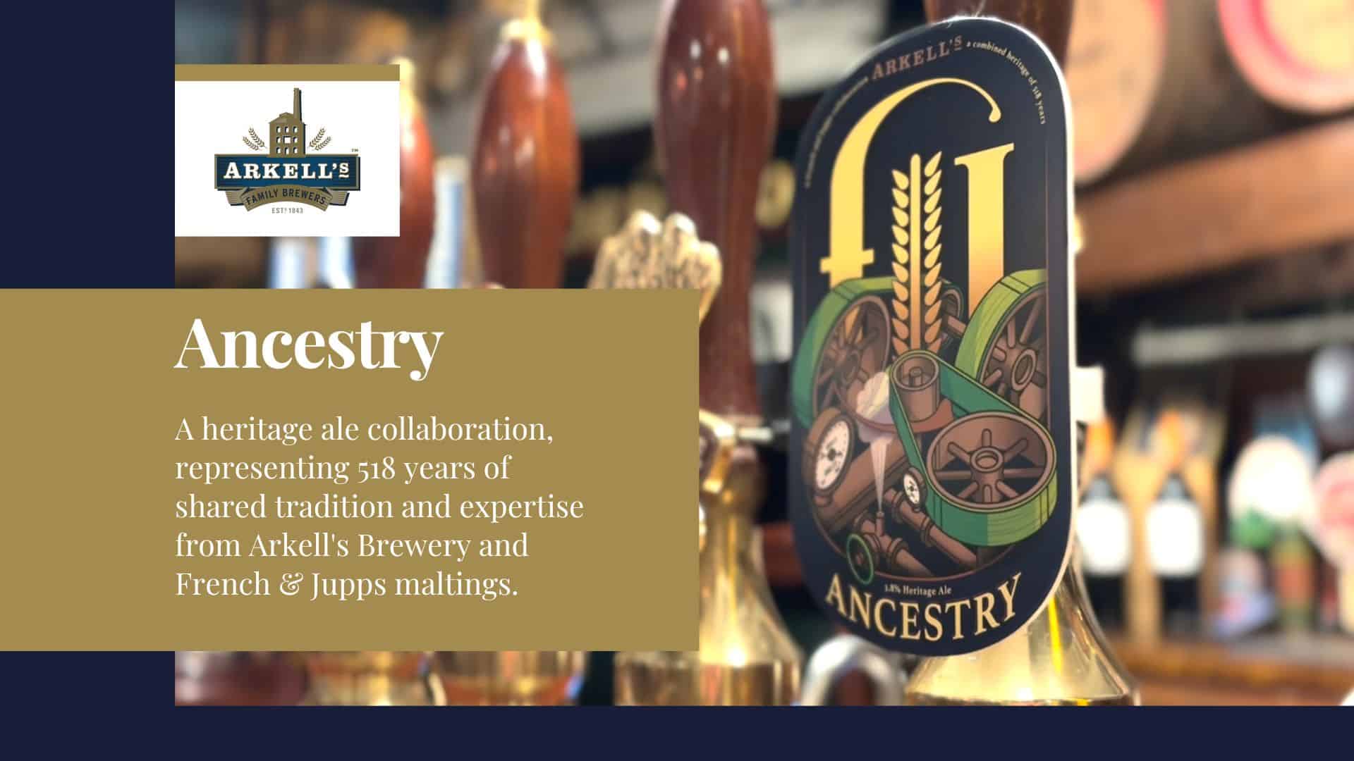 Arkell’s Brewery and French & Jupps unveil Ancestry – a speciality dark heritage beer